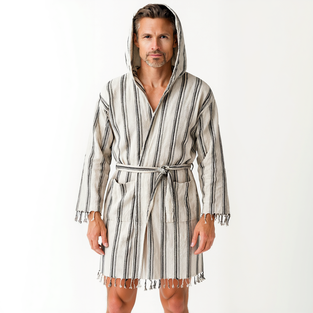 Robe - Gray Striped