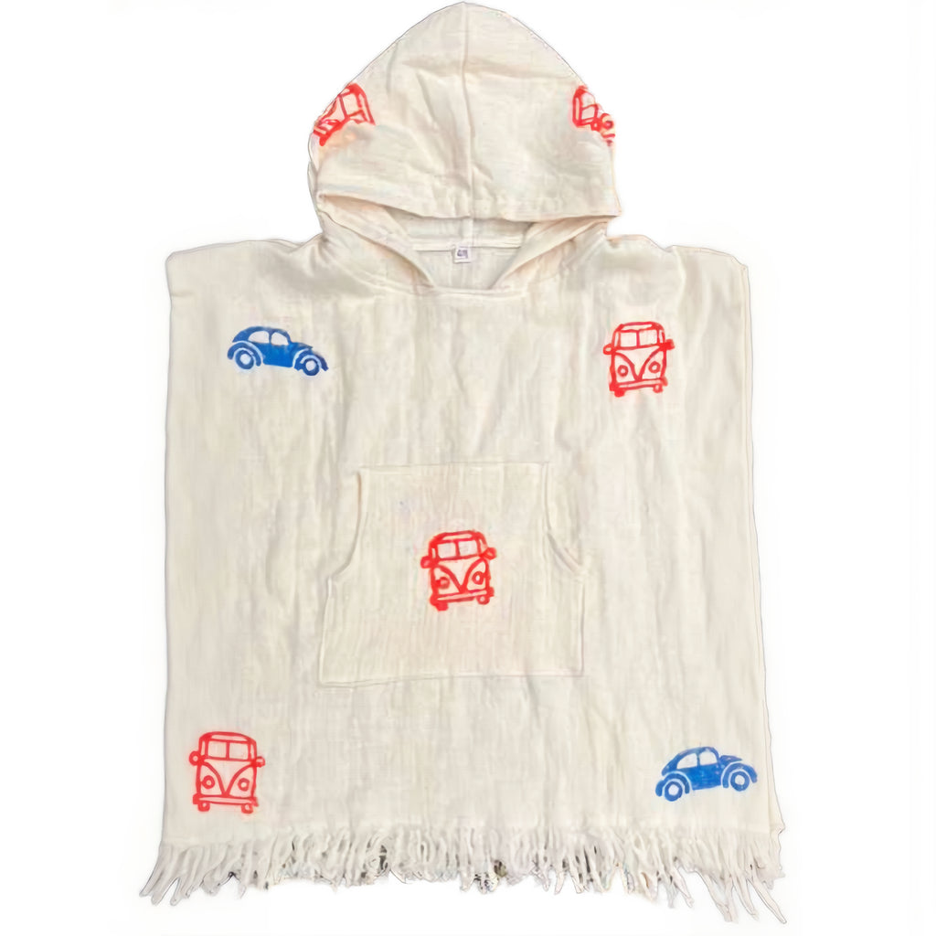 Kids Poncho - Crazy Cool Cars