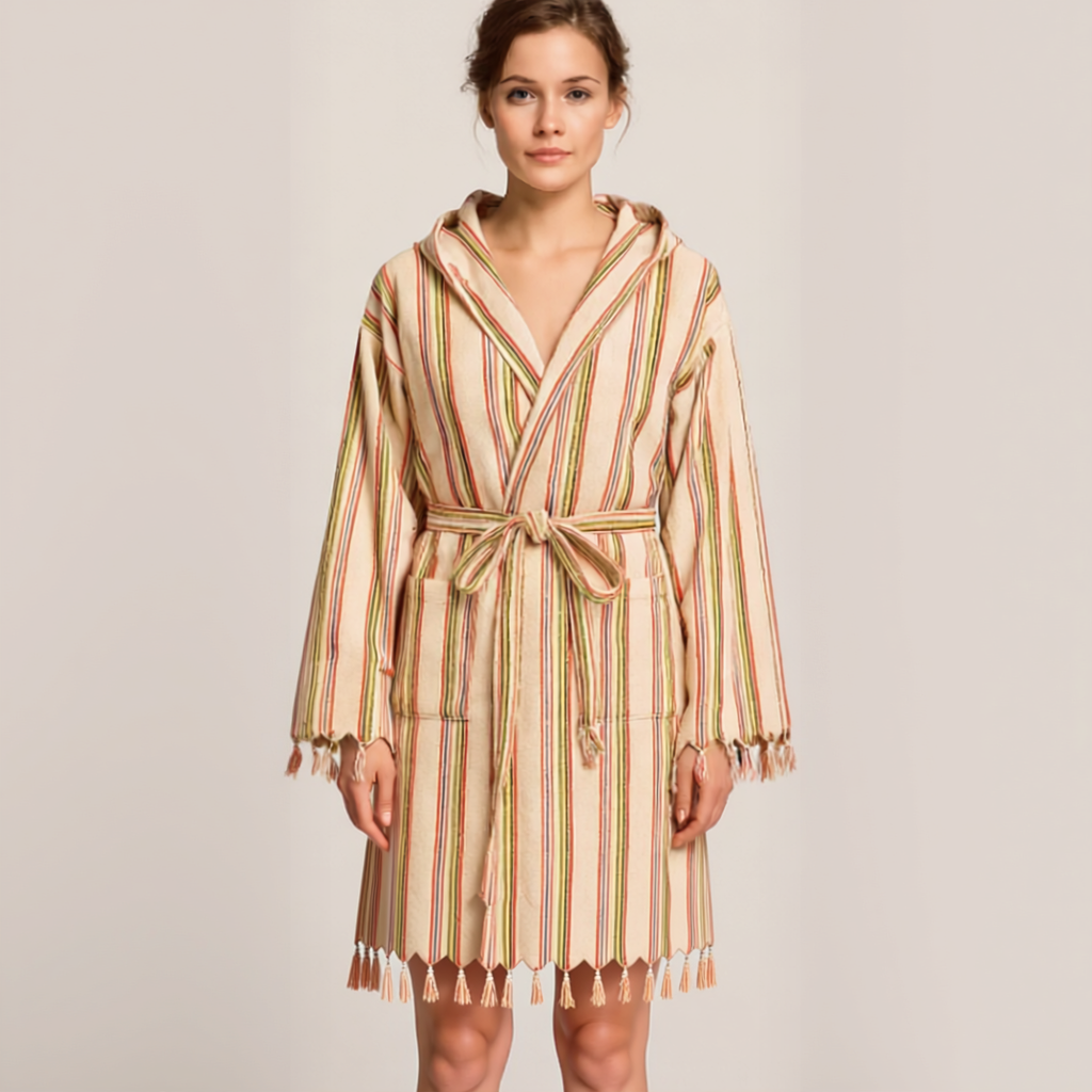 Robe - Rainbow Striped